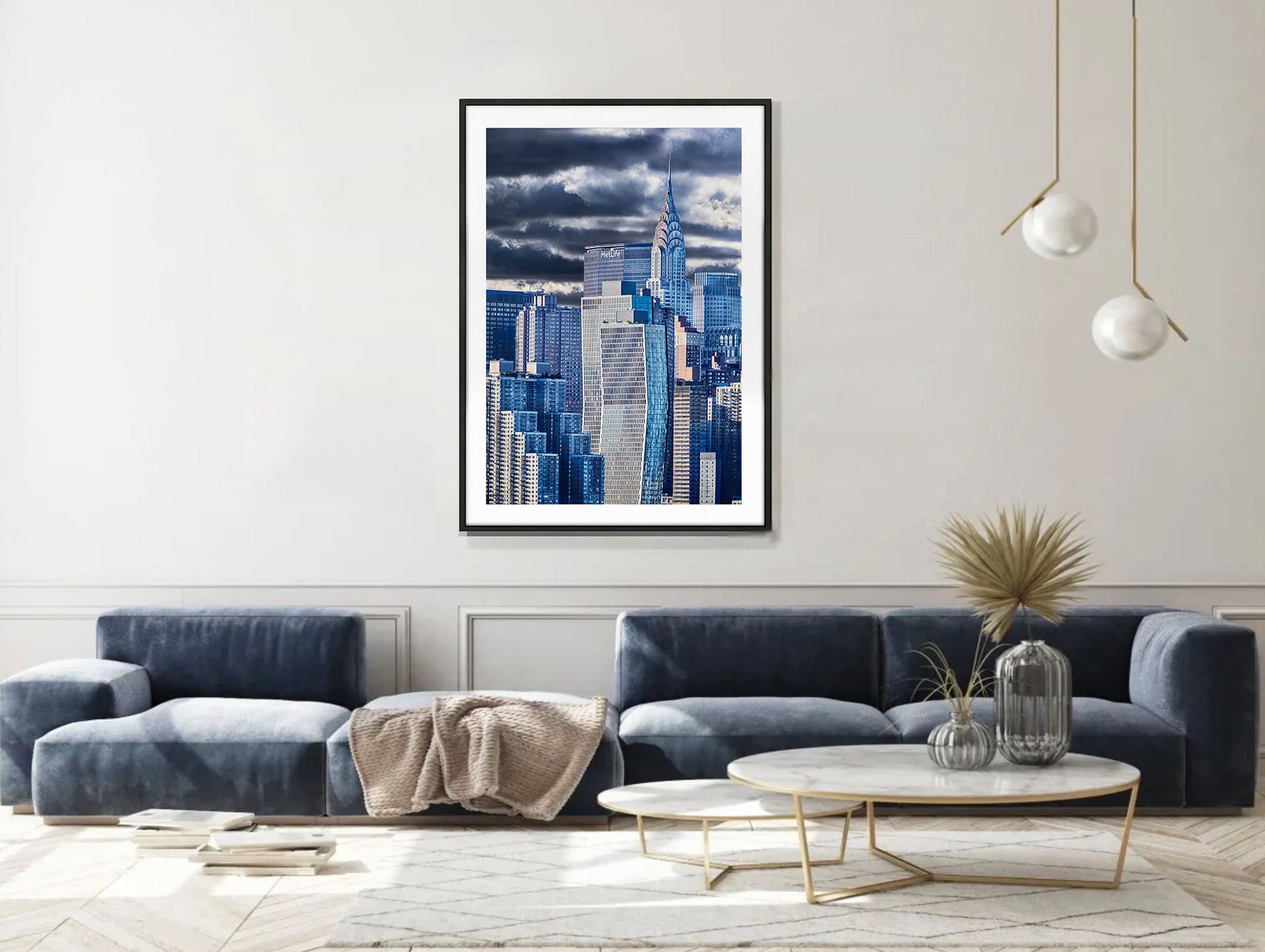 Chrysler Building in Bathed Sliver and Grey Light  Harmonious Hues - Photograph by Mitchell Funk
