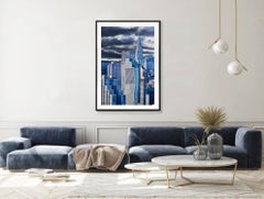 Chrysler Building in Bathed Sliver and Grey Light  Harmonious Hues