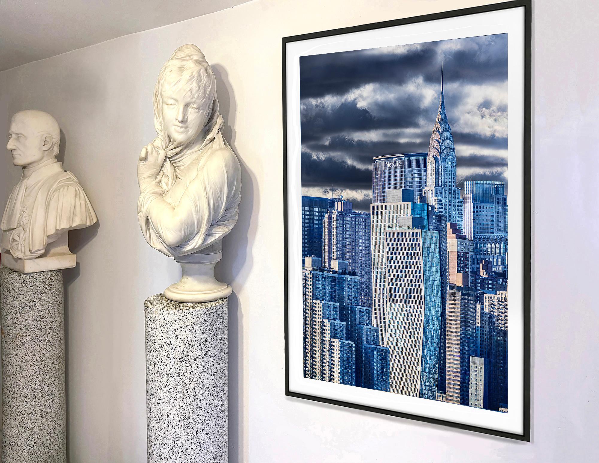 Chrysler Building in Bathed Sliver and Grey Light  Harmonious Hues For Sale 1