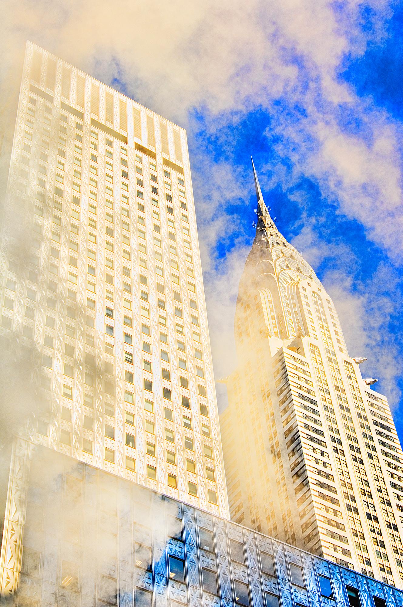 Mitchell Funk Landscape Photograph - Chrysler Building  in Fog
