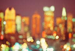 Chrysler Building nello skyline di New York fuori fuoco