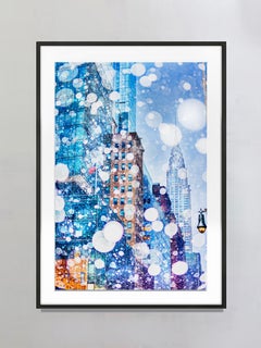 Chrysler Building lors d'une tempête de neige  Tempête de neige de New York en bleus doux