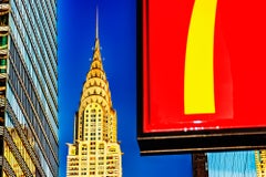 Chrysler Building Spire and McDonald's Graphic Red Sign