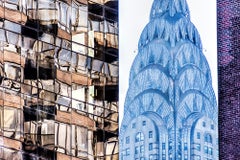 Chrysler Building Spire With Abstract Architectural Patterns