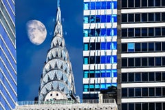 Chrysler Building Spire with Moon   - Art Deco skyscraper