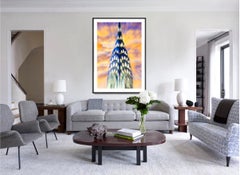 Chrysler Building Spire Zoom Color,  Abstract Photography Pastel Color