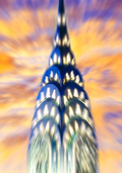 Chrysler Building Spire Zoom Color,  Abstract Photography Pastel Color