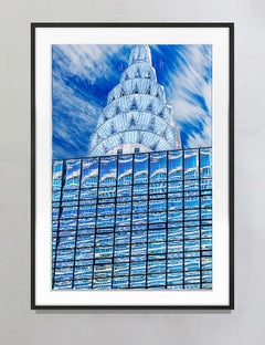 Chrysler Building Top,  Art Deco Architecture Blue And Silver