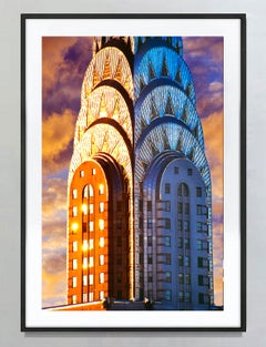 Le dessus de la Chrysler Building  Gratte-ciel Art Déco en or