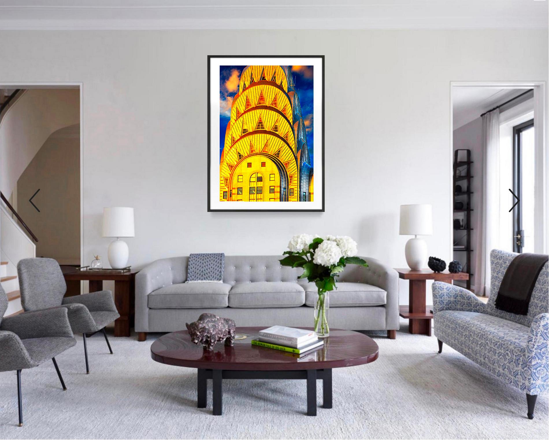Chrysler Building Crown, Art-Déco-Architektur in New York City (Geometrische Abstraktion), Photograph, von Mitchell Funk