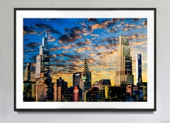 Chrysler Building mit ikonischen modernen Manhattan-Wolkenkratzern Kunstdruck