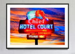 Downtown Las Vegas Vintage Neon Sign At Dusk, Signed Print 3/15