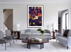 Photographie couleur d'abstraction d'un banc de parc dans Central Park  -  Musée de Brooklyn