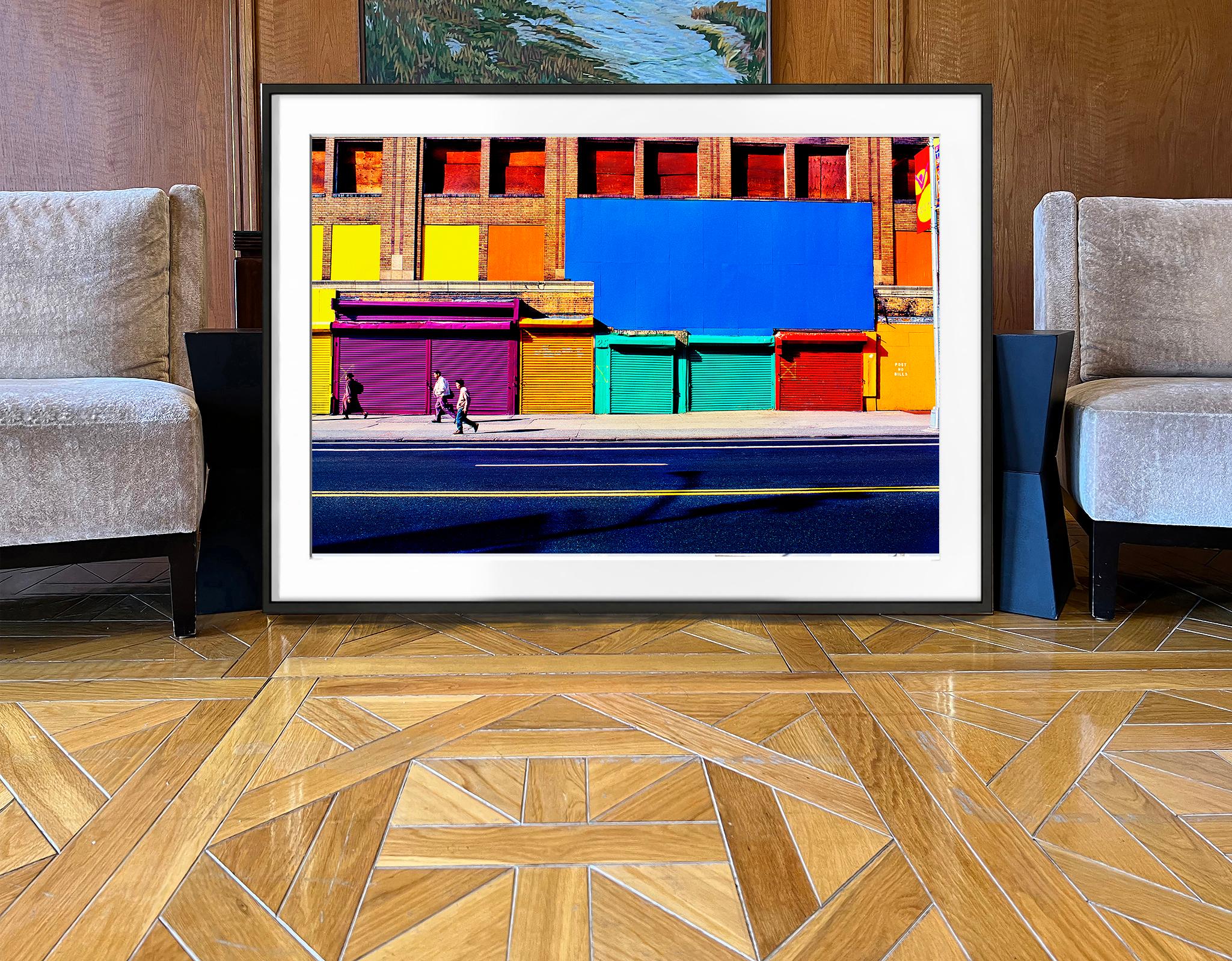 Colorful New York City Facade with Blue, Yellow and Red Squares like Mondrian For Sale 1