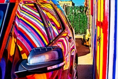 Art urbain coloré en voiture