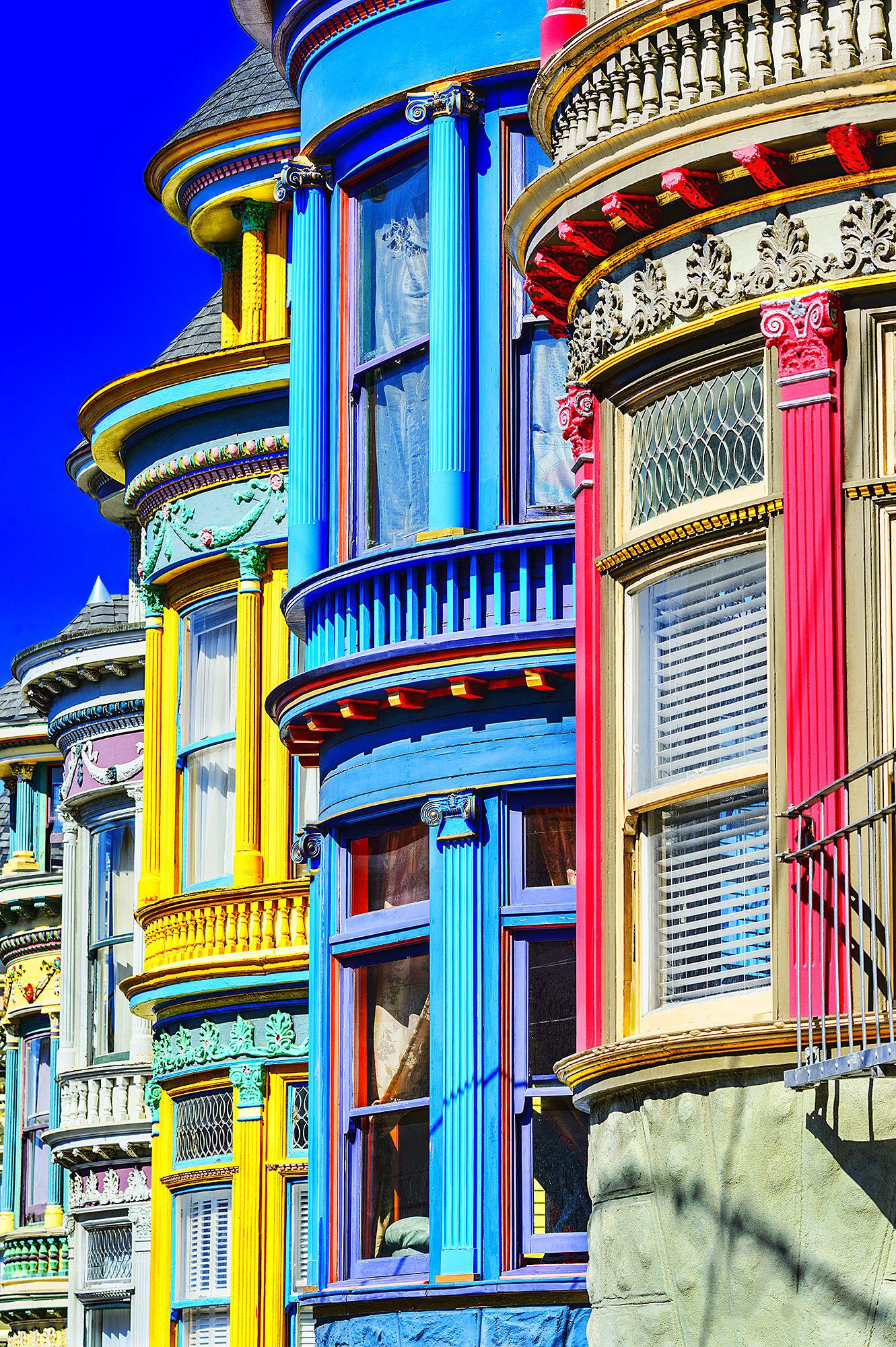 Colorful Victorian Fairytale Houses, San Francisco
