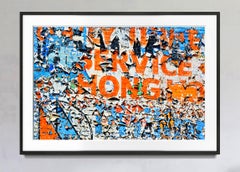 Cracked Paint Abstrakte Malerei Chinatown San Francisco Wandmalerei, Abstrakte Fotografie