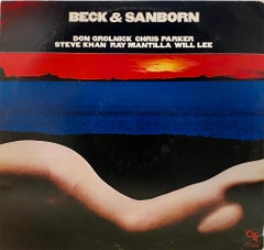 Curvy Nude in Surreal Landscape of Red and Blue - Album Cover