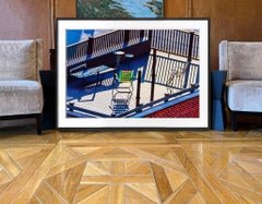 Deck Chair Casual Abstraction with Raking Light and Shadows