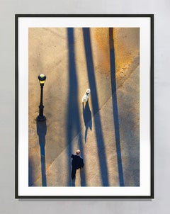 Dog Walker on Long Leash, Signed Color Photography Print, 4/15 Edition