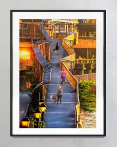 Dog Walkers On FDR Drive Walkway, New York City, Photo Fine Art Print Signed