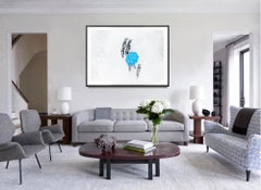 Dogs in Snow, Monochromatic Colors, Abstract Photography by Michell  Funk