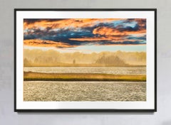 East Hampton Louse Point at Sunset with Warm Colors,  Landscape Photography