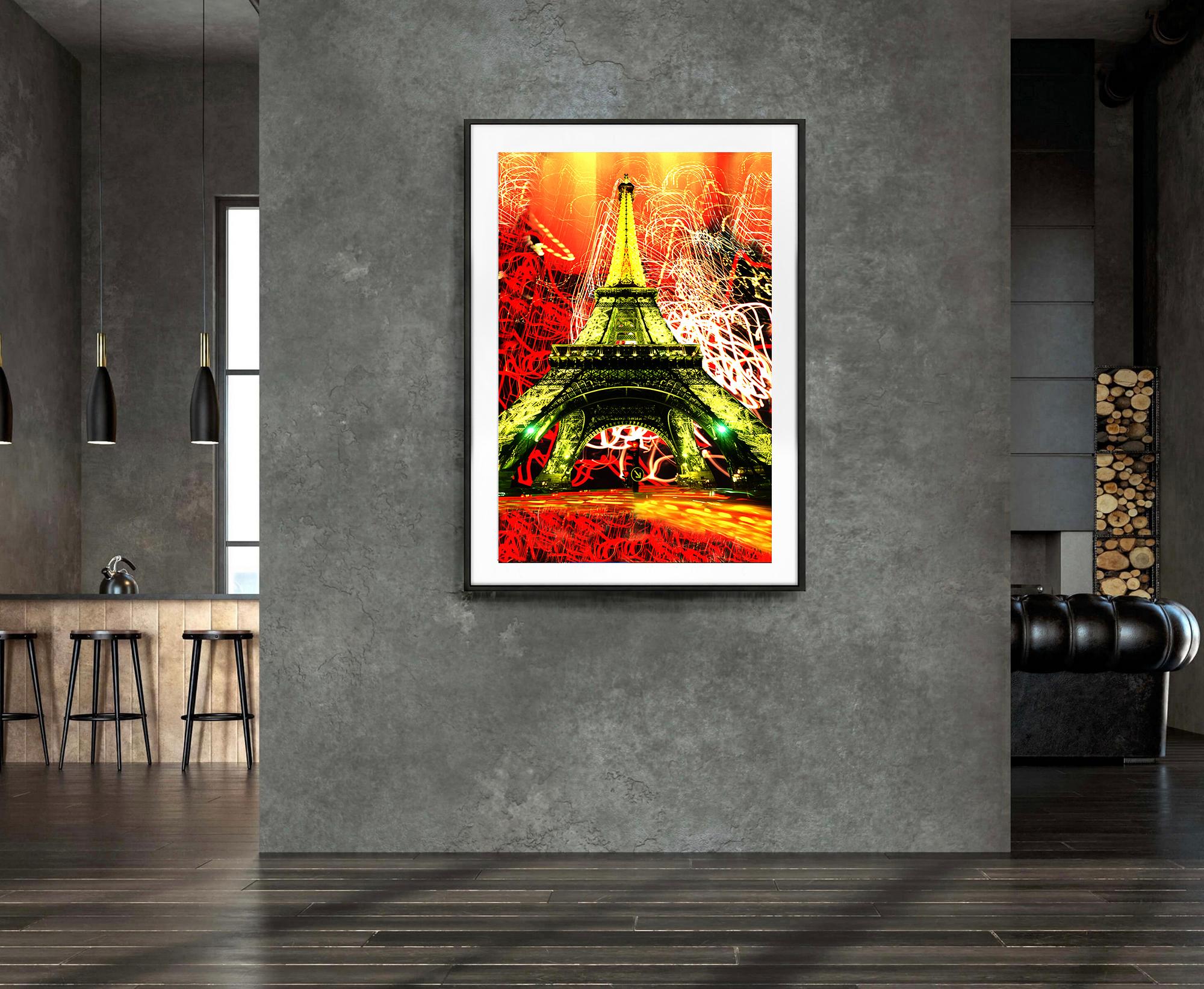 Torre Eiffel in Jackson Pollock Illuminazione a goccia  - Parigi Francia in vendita 1