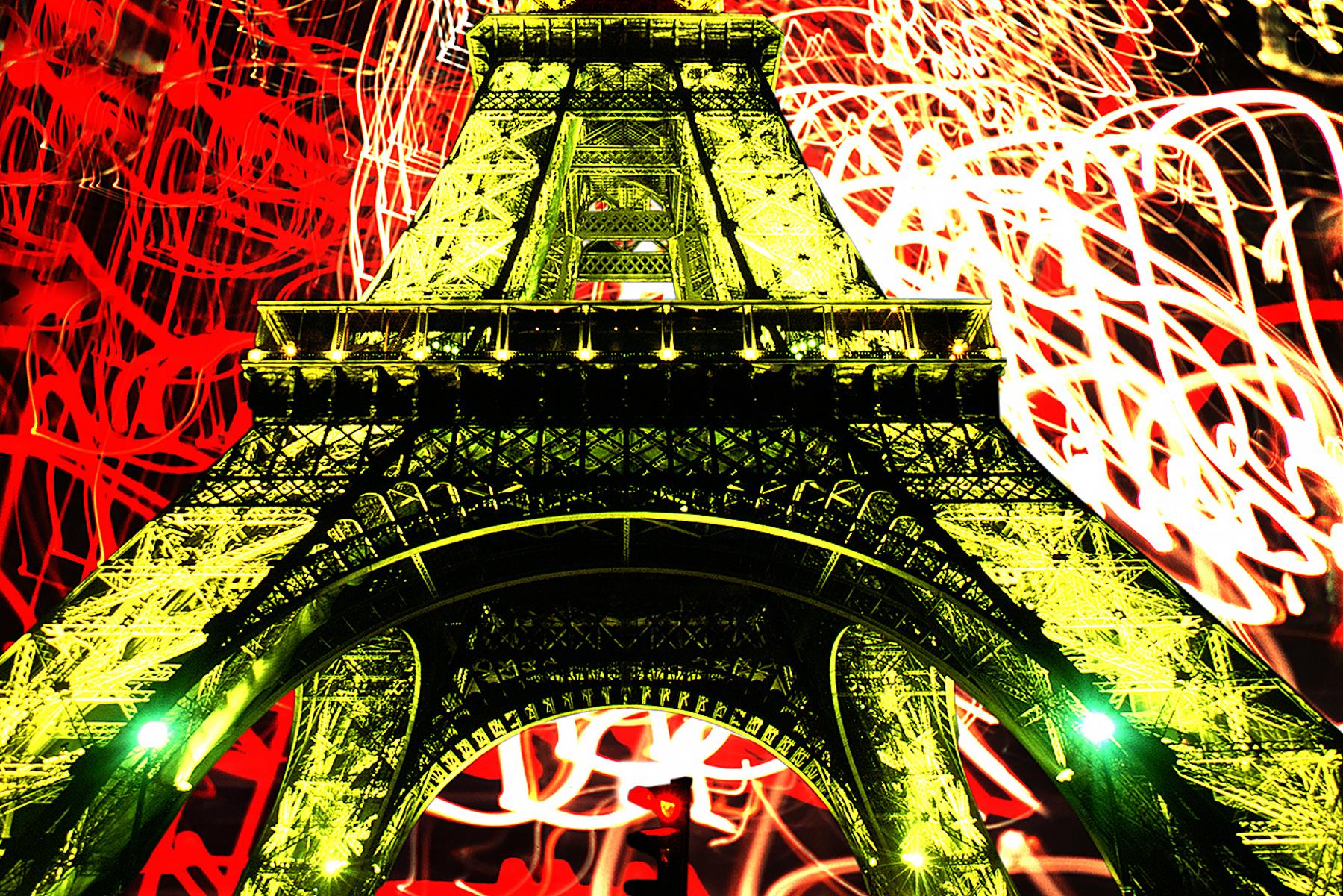 Torre Eiffel in Jackson Pollock Illuminazione a goccia  - Parigi Francia in vendita 3