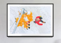 Elevated View Of Traffic Stop Light In Schneeschnee