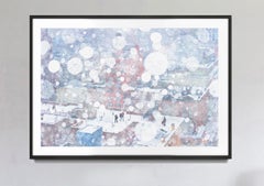 Ethereal Snowy Rooftops, New York City - Monochromatic