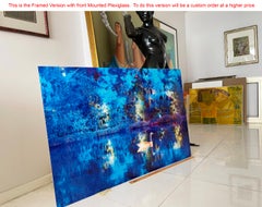 Fairy tale Blue Duck Glides on a Magical Blue Pond