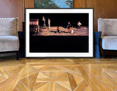 Figures on the Steps of Bryant Park with Caravaggio Light