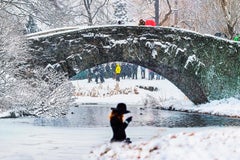 Gapstow Bridge in Central Park Snowstorm, Fine Art Print Hahnemuhle Paper