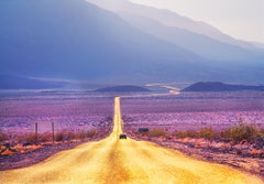 Vintage Golden Dessert Road to Infinity in the American West 