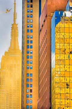 Golden Empire Building View from 5th Ave, Signed Color Photography
