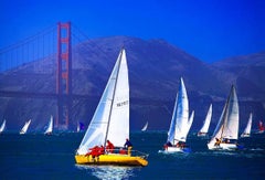 Sailboat at Golden Gate Bridge  San Francisco 