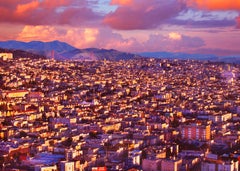 Golden Gate Bridge with Vista of San Francisco in Pastel Pinks 