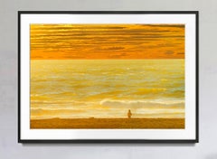 Goldener Meer und goldener Himmel,  Child Looking Out, Landschaftsfotografie,  Meereslandschaft