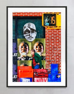 Gritty Street Photography with Geometric Billboards Manhattan Street Scene