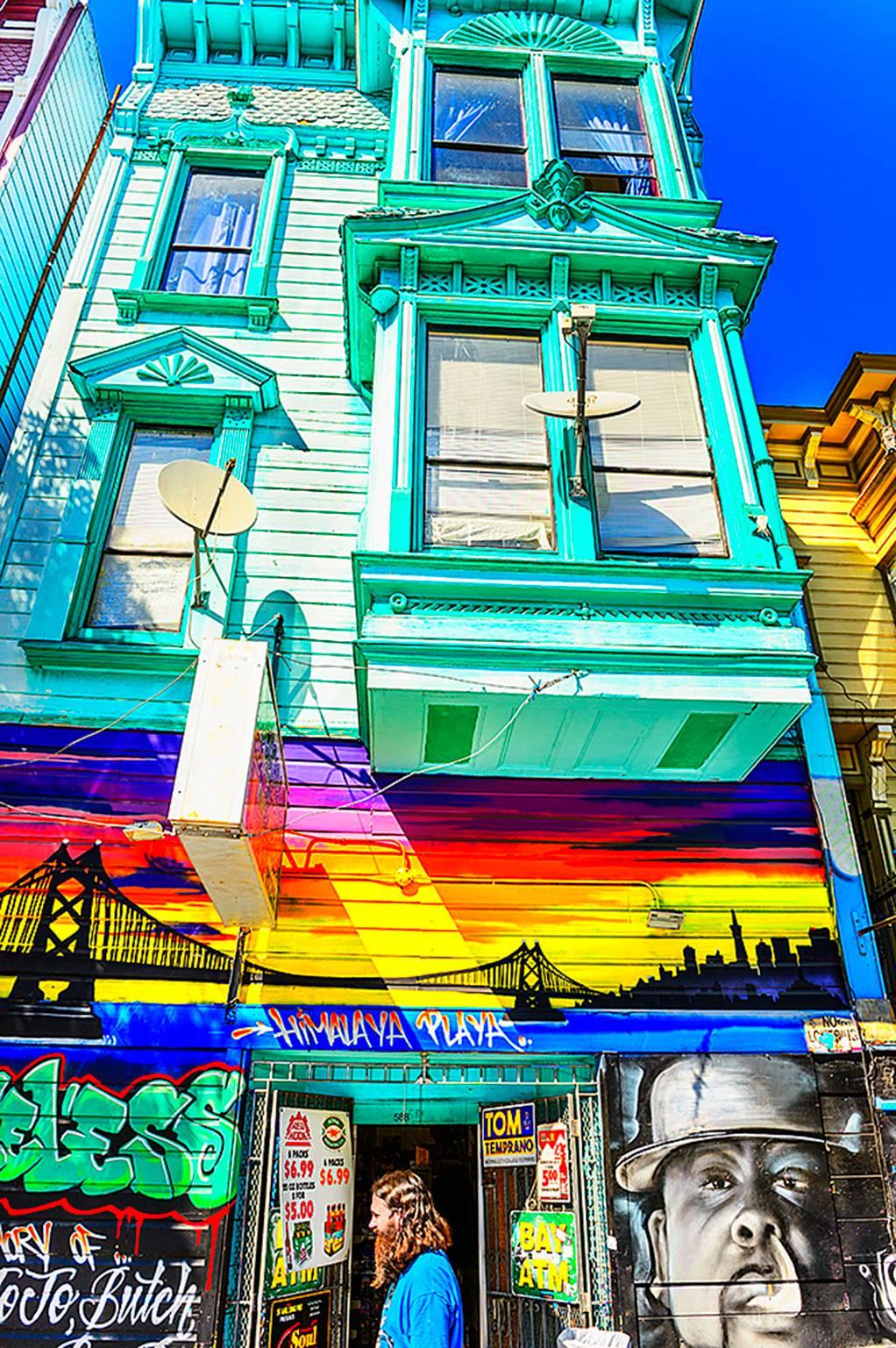 Haight-Ashbury Architecture and Groovy Man 