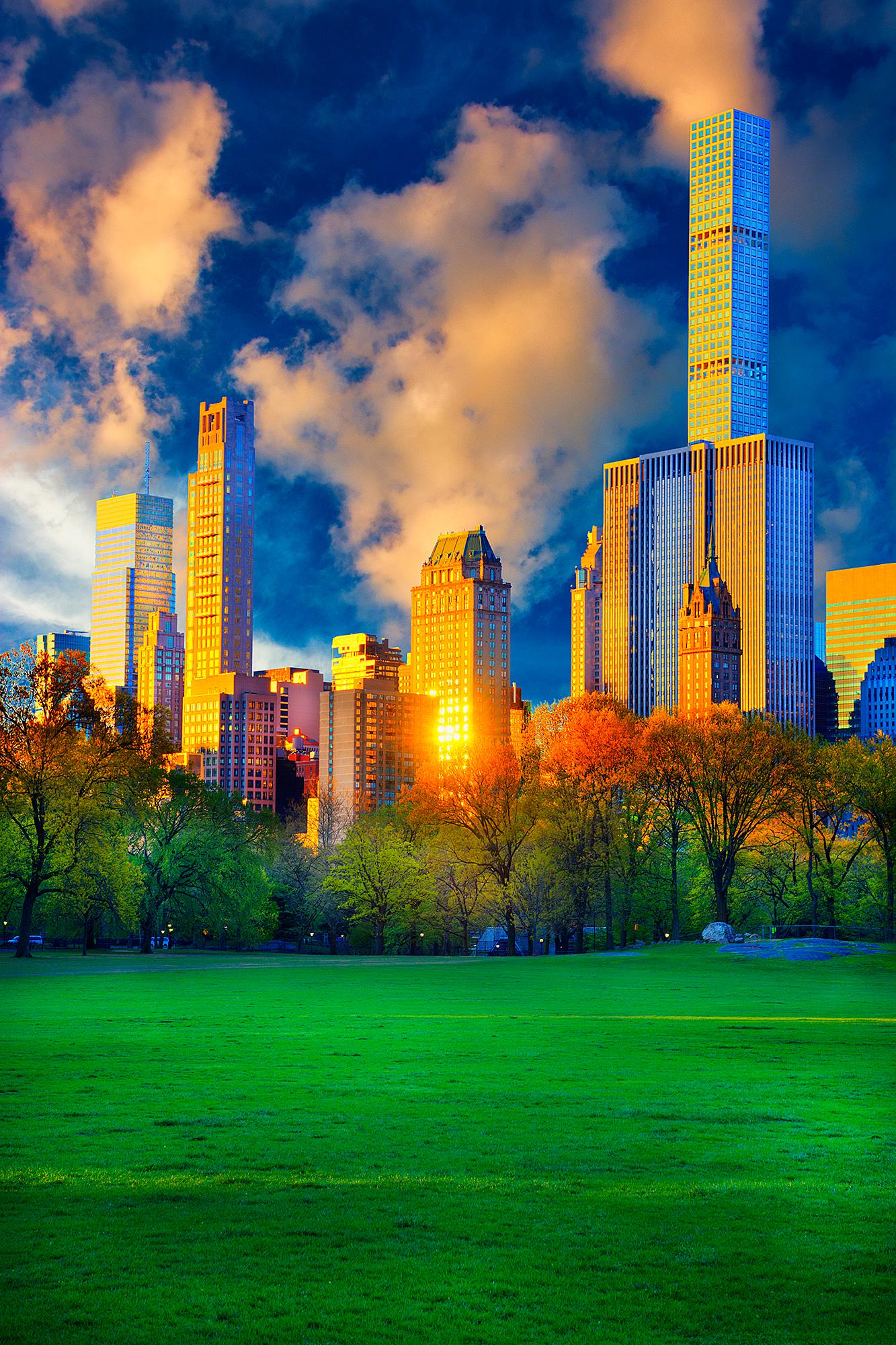 Mitchell Funk Landscape Photograph - Hotel Pierre and Sherry-Netherland from Central Park Landscape