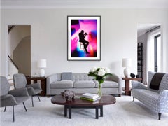 Trompetista de Jazz por Mitchell Funk,  Arco Iris de Color Magenta Azul