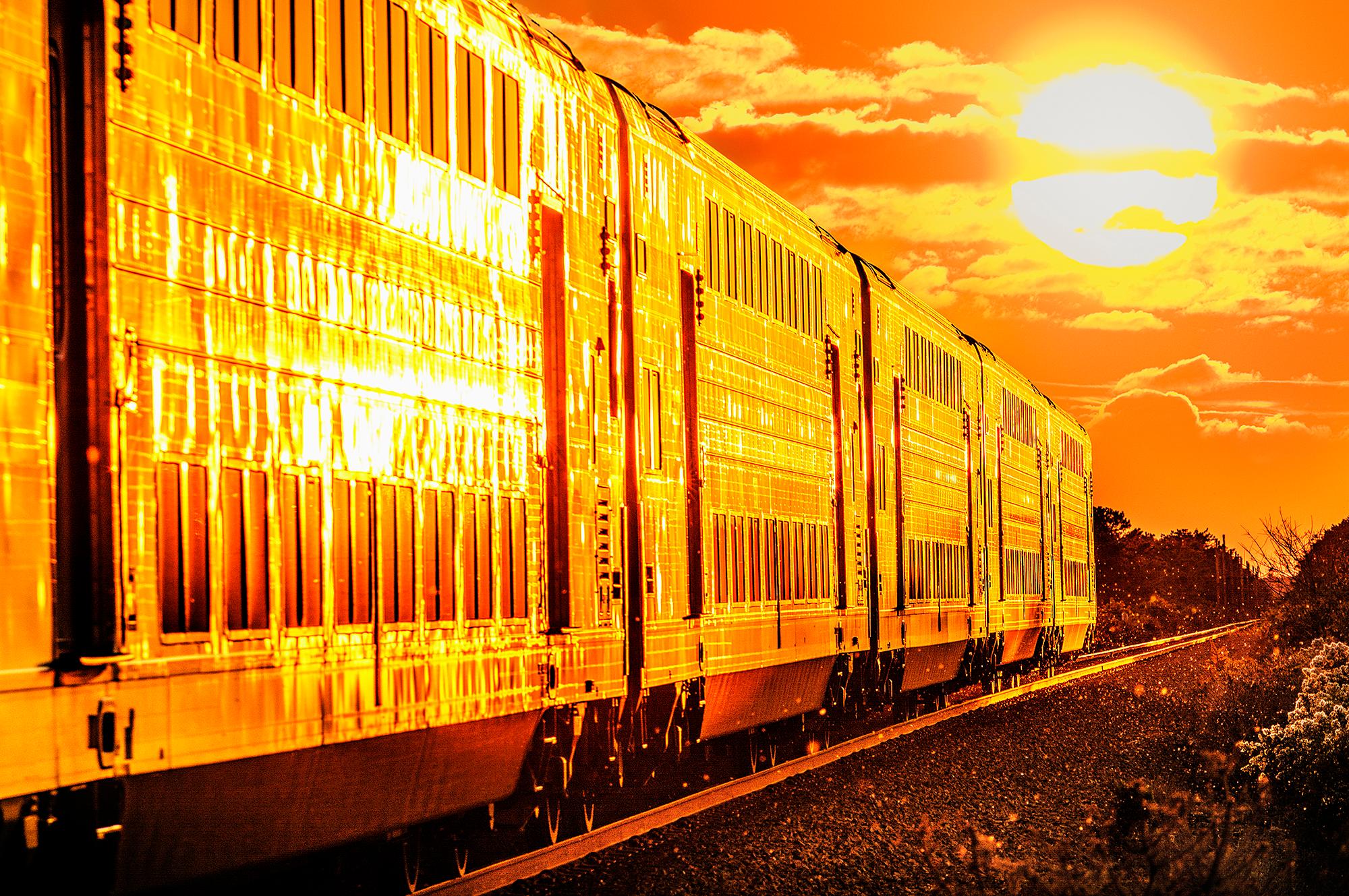 Mitchell Funk Color Photograph - Light Train