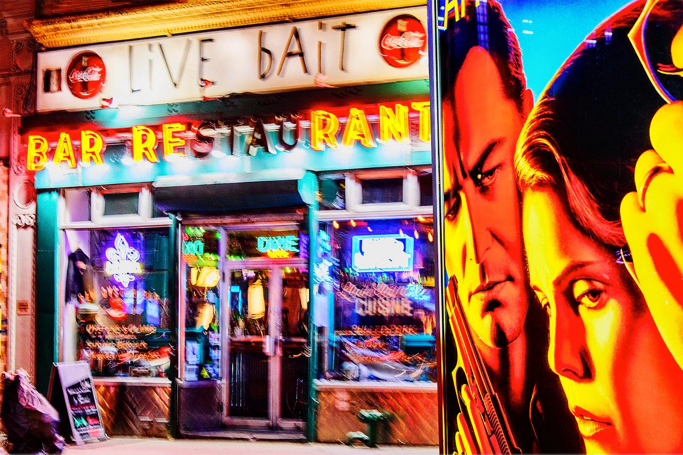 Mitchell Funk Color Photograph - Live Bait New York