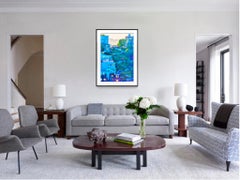 Lumbard Street in  Blue and turquoise , San Francisco, Color Photography