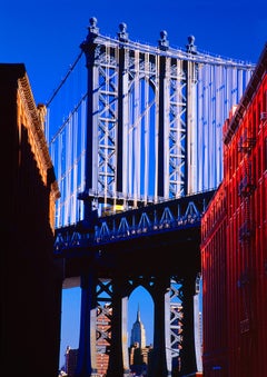 Vintage Manhattan Bridge from Brooklyn