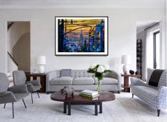 Manhattan Mid Town Skyline Seen from Brooklyn Fine Art Print