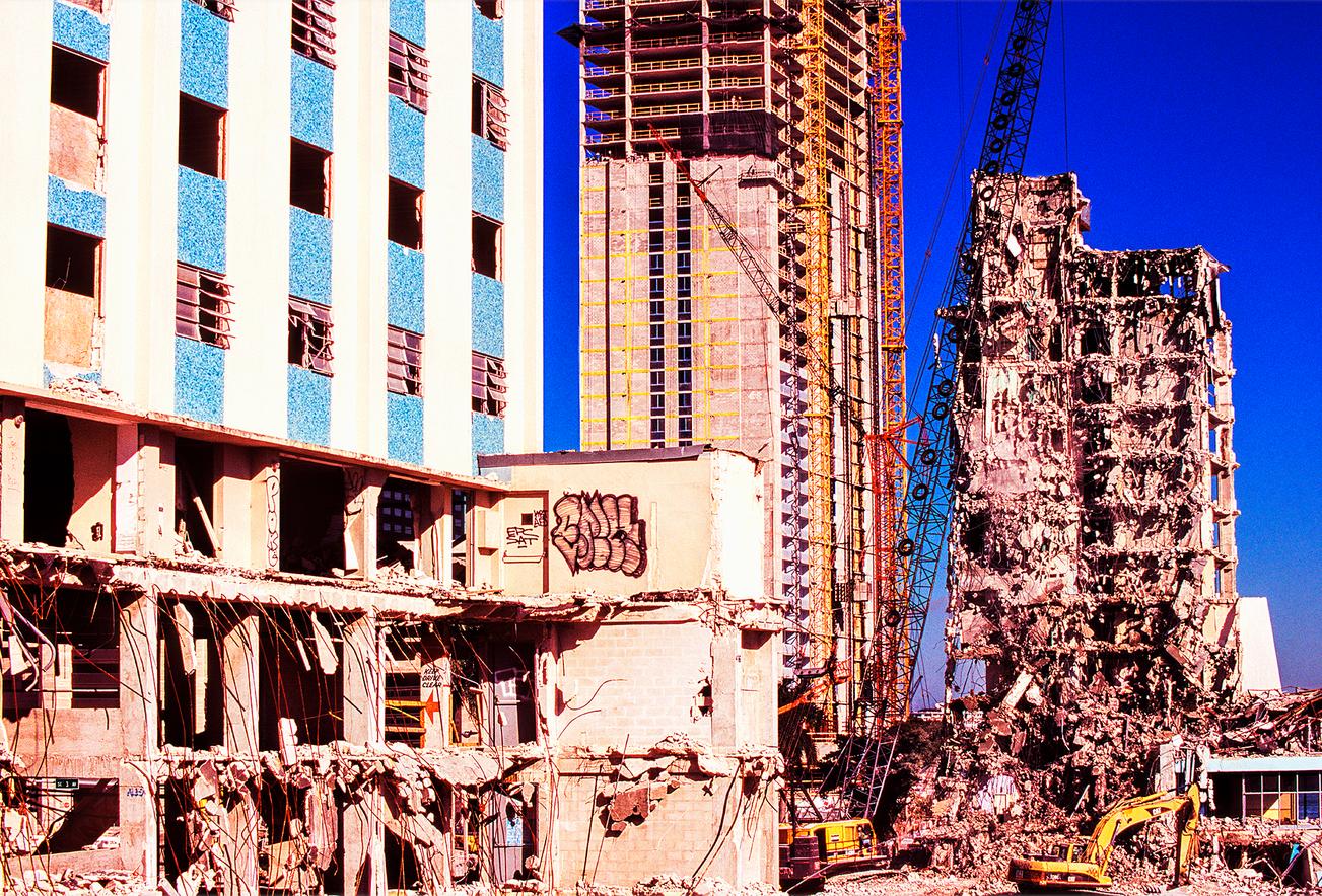 Mitchell Funk Landscape Photograph - Miami Demolition
