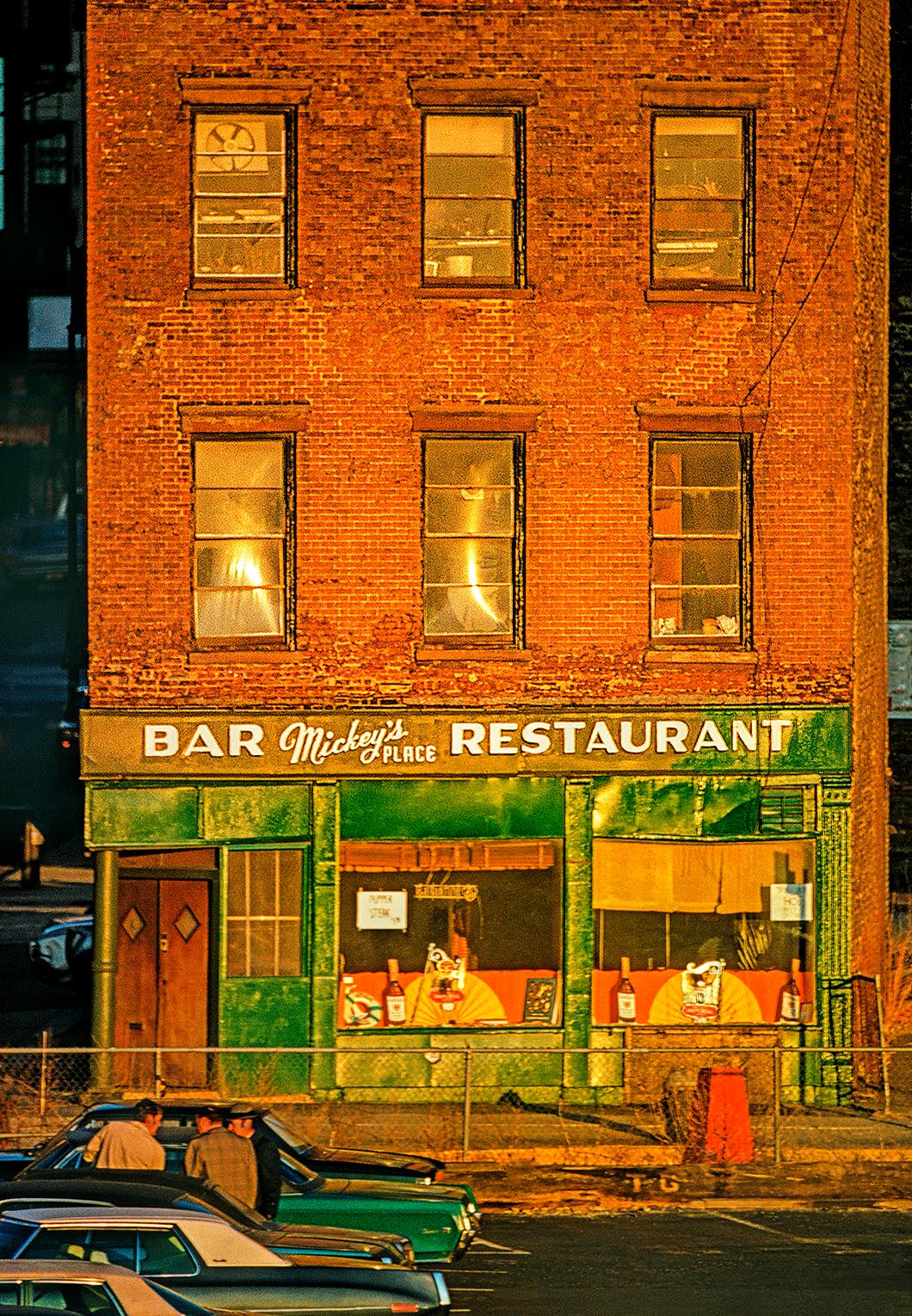 Mitchell Funk Landscape Photograph - Mickey's Bar.  Chelsea, Tribeca,  Old New York